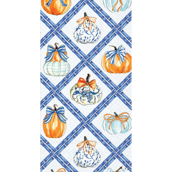 Paper Guest Towels Pack /16 Chinoiserie Pumpkin Topiary Fall