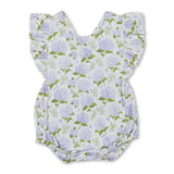 Flutter sleeves floral baby girls spring summer romper: Romper / 3-6M