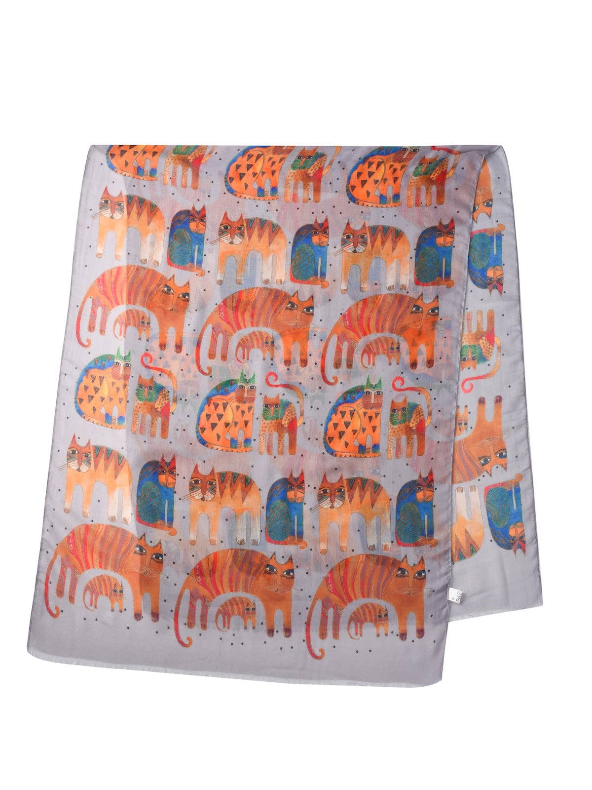 Scarvii – Abstract Cat Print Scarf: Navy