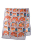 Scarvii – Abstract Cat Print Scarf: Blue