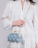 FABLE Pansy Blue Victoriana Clutch