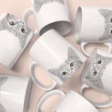 Peeking Cat 7 (Orange) Mug