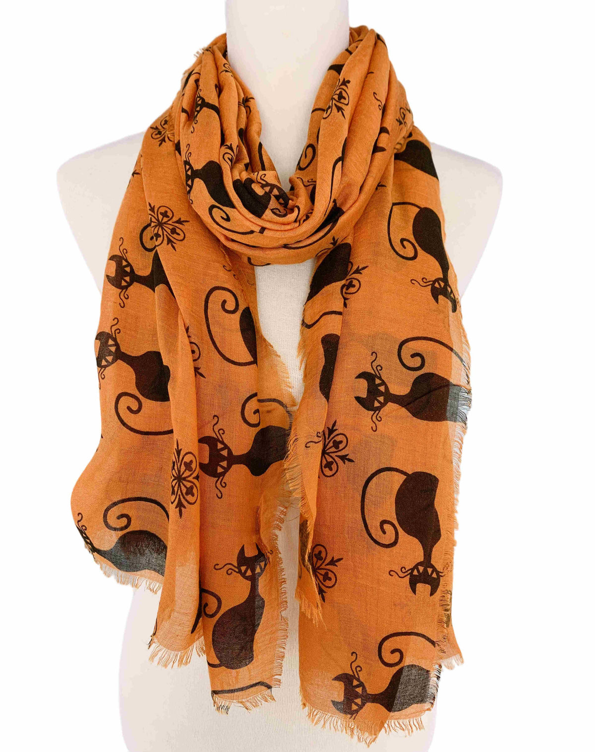 7 Colors--JC021247 Cat Scarf: Orange