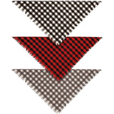 Buffalo Check Large Pet Bandana Set