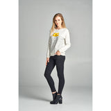 Cat With Stripe Print Sweatshirt: 2X