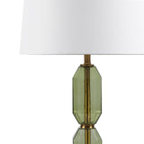 Green Faceted Green Glass Table Lamp