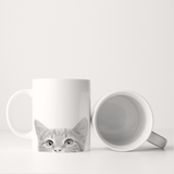 Peeking Cat 7 (Orange) Mug