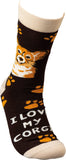 I Love My Corgi Socks