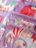 Scarvii – Abstract Cat Print Scarf: Navy