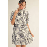 NEW Floral Dress: ROYAL / M