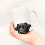 Peeking Lab 3 (Black) Mug