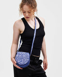 Floral Blue Saddle Bag