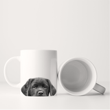 Peeking Lab Puppy (Black) Mug