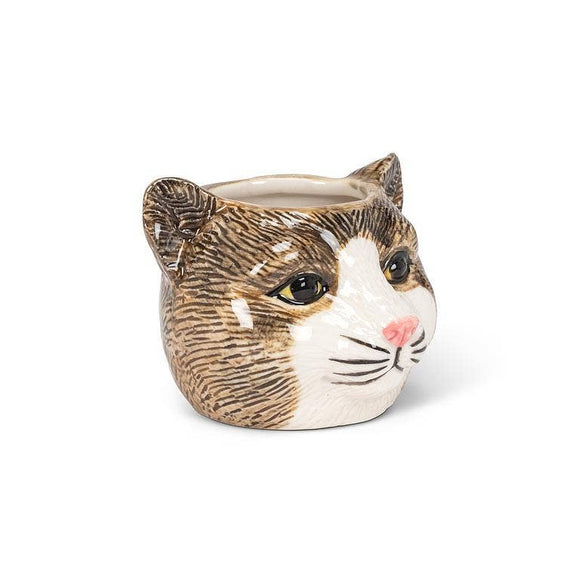 Small Tabby Cat Planter-2.5