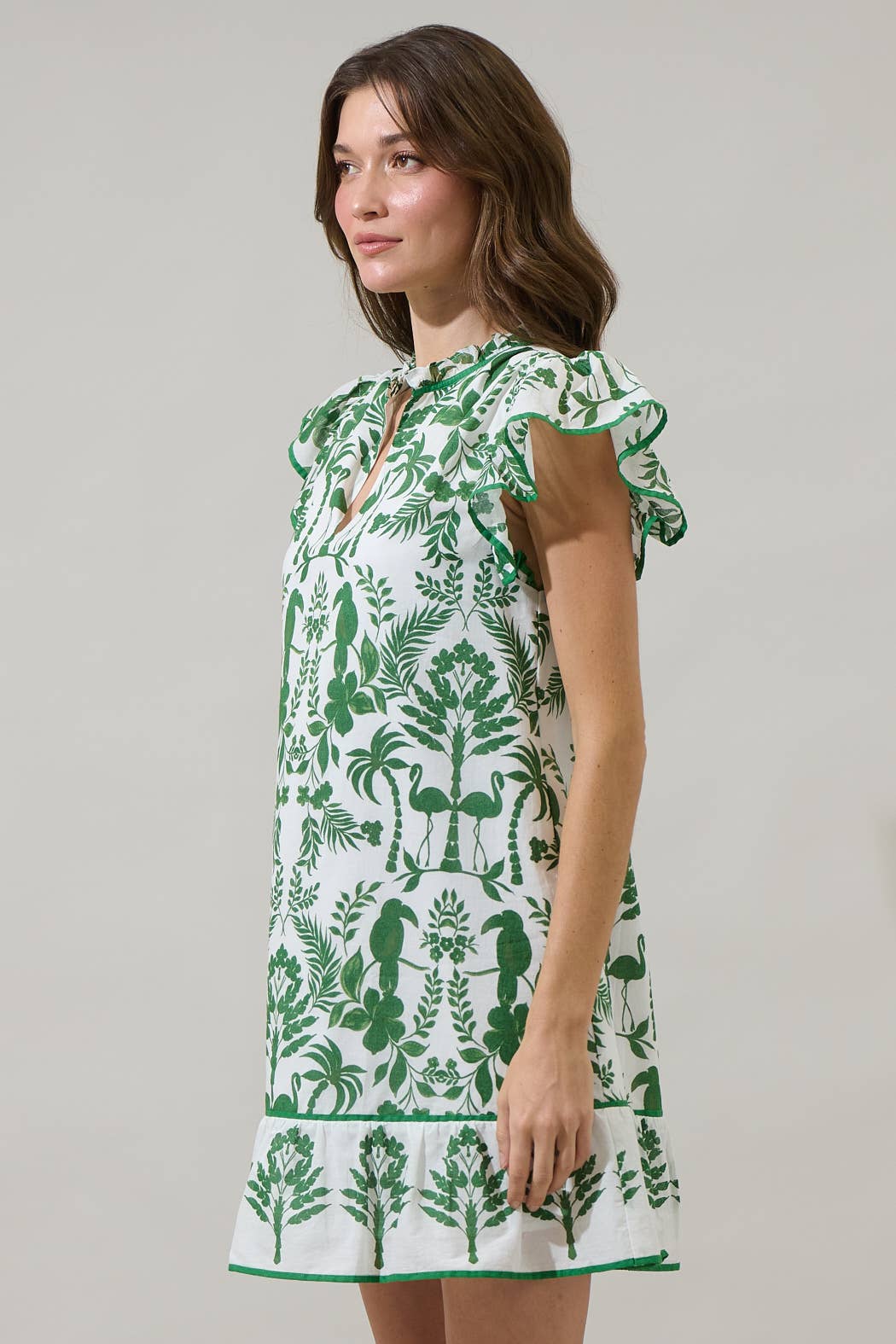 Davina Floral Ebba Shift Mini Dress: PINK-ORG-MUL / S