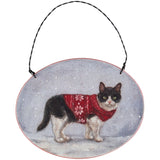 Cozy Tuxedo Cat Ornament