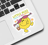 Little Miss Fueled By Iced Coffee Sticker