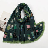 Scarvii - Cute Cartoon Cat Pattern Scarf: XB936-3#