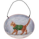 Cozy Orange Cat Ornament