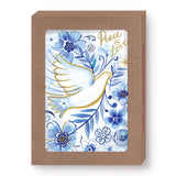 Hanukkah Dove Peace & Love Boxed Holiday Cards - Set of 10