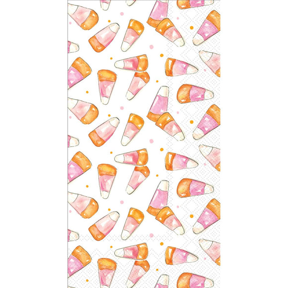 Paper Guest Towels Pack of 16 Pink Candy Corn Rosanne Beck