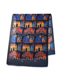 Scarvii – Abstract Cat Print Scarf: Blue