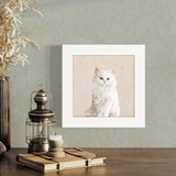 White Persian Cat Happy Square