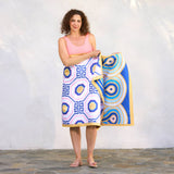 Greek Key Tiles Microfiber Beach and Pool Towel