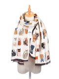 Scarvii - Cute Cartoon Cat Pattern Scarf: XB936-3#