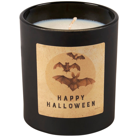 Happy Halloween Bats Candle