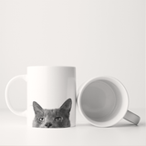 Peeking Cat 1 (Gray) Mug