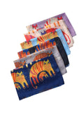 Scarvii – Abstract Cat Print Scarf: Navy