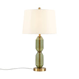 Green Faceted Green Glass Table Lamp