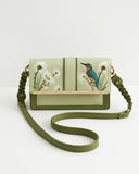 FABLE Embroidered Kingfisher Cross Body Purse