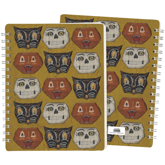 Halloween Faces Spiral Notebook