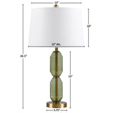 Green Faceted Green Glass Table Lamp