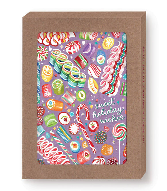 Ribbon Candy Boxed Holiday Cards - Set of 10