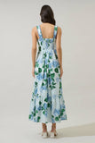 Mirla Floral Krisy Sleeveless Maxi Dress: BLUE-GREEN-MUL / M