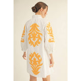 NEW floral applique shift dress: KELLY GREEN / S