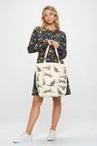 GREY TABBY CAT PRINT TOTE BAGS