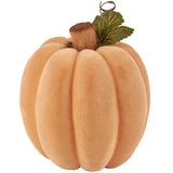 Large Orange Flocked Pumpkin