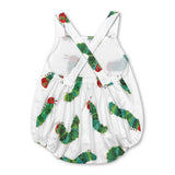 Flutter sleeves caterpillar baby girls summer romper: Girl romper / 6-12M