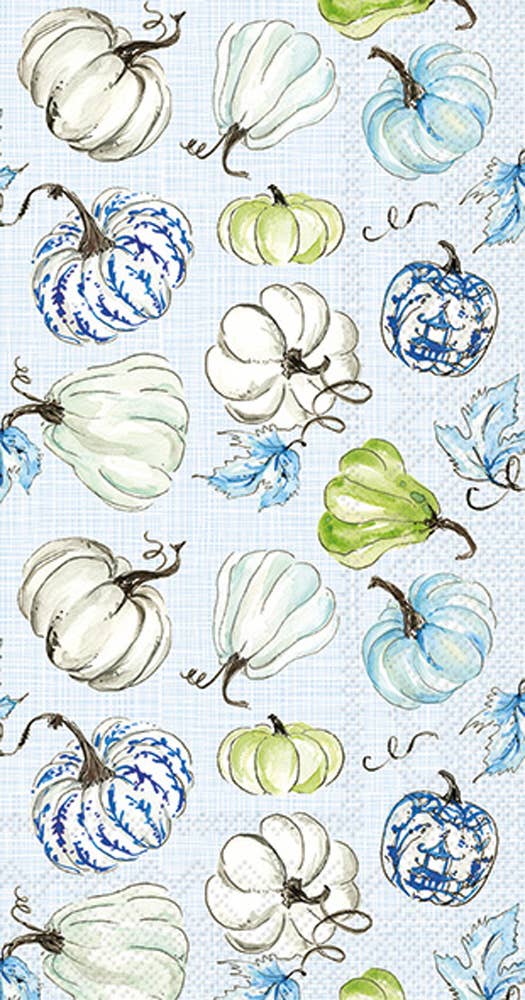 Paper Guest Towels 16 Ct Chinoiserie Stacked Pumpkins Fall