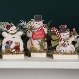 Retro Snowmen Stand Up Set