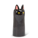 Skinny Cat Vase-6"H: Blue