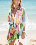 JC070961 Blooming Orchid Watercolor Kimono Cover-Up