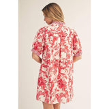 NEW Floral Dress: ROYAL / M