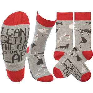 The Cat Is On My Lap Socks