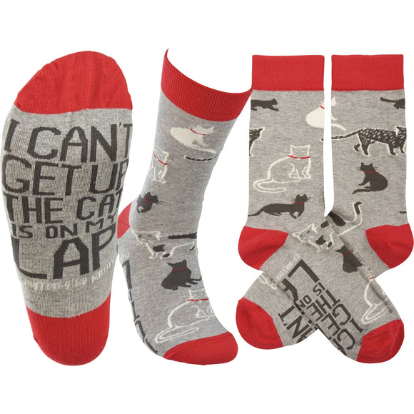 The Cat Is On My Lap Socks