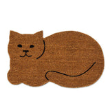 Resting Cat Shaped Doormat-18x30"L
